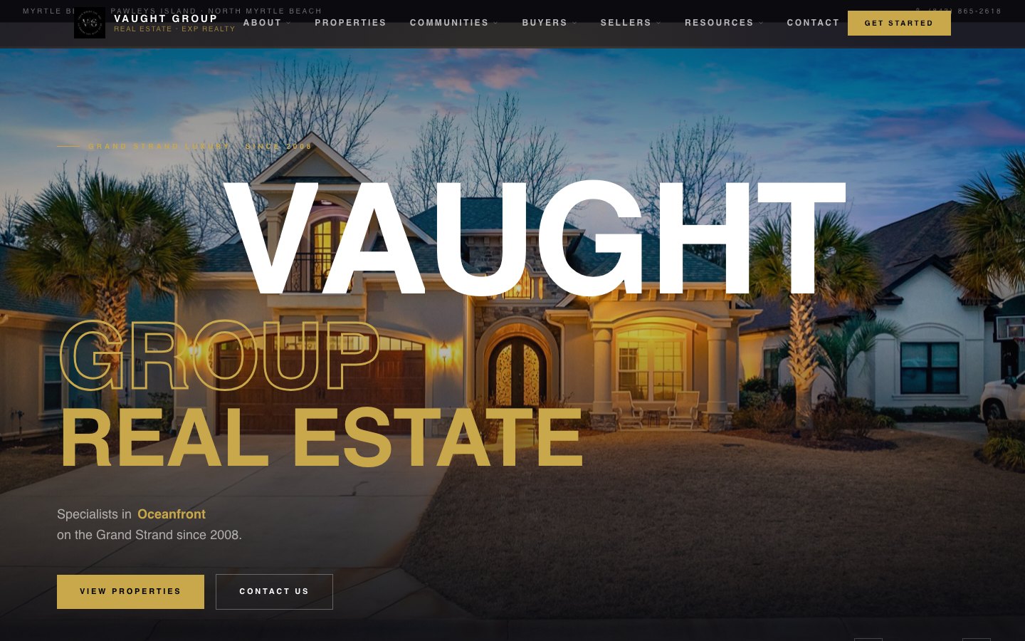 Vaught Group real estate website